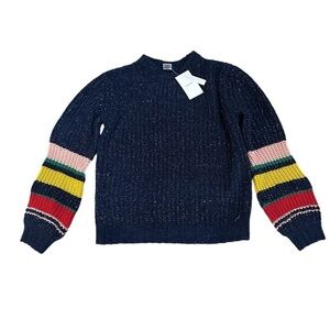 Nordstrom kids girls navy blue sweater NWT